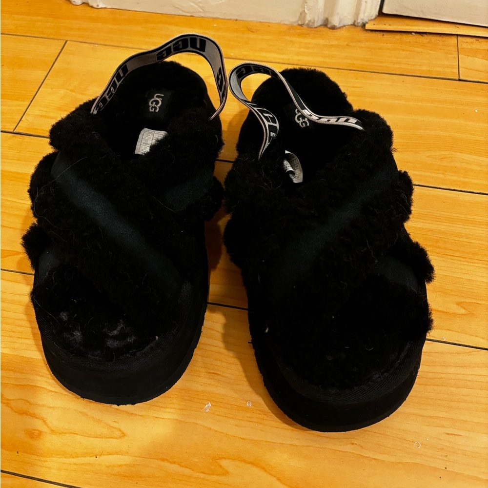 UGG Disco Cross Slingback Slides Black 7
